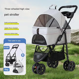 For Novayapetix Detachable 3 In 1 Foldable Pet Stroller Carbon Steel Frame 15kg Capacity Portable Lightweight Design Small