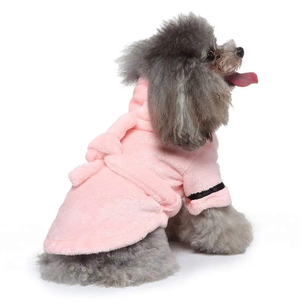 Quick-Dry Dog Bathrobe — Soft Absorbent Puppy Robe for Small to Large Dogs
