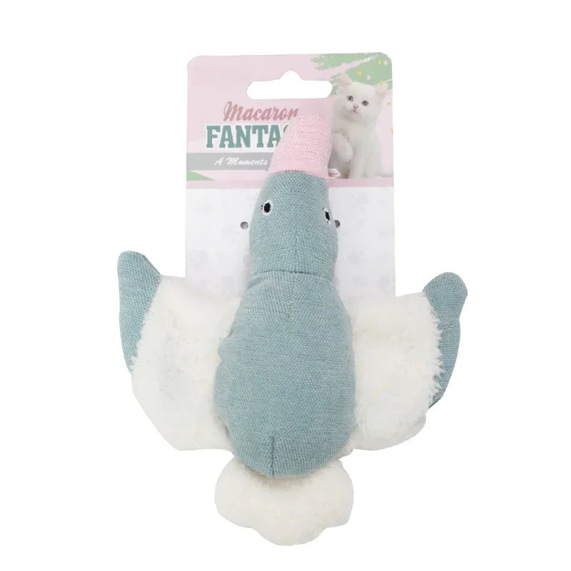 Catnip Plush Animal Cat Toy — Bite-Resistant Chew Toy, Multiple Shapes