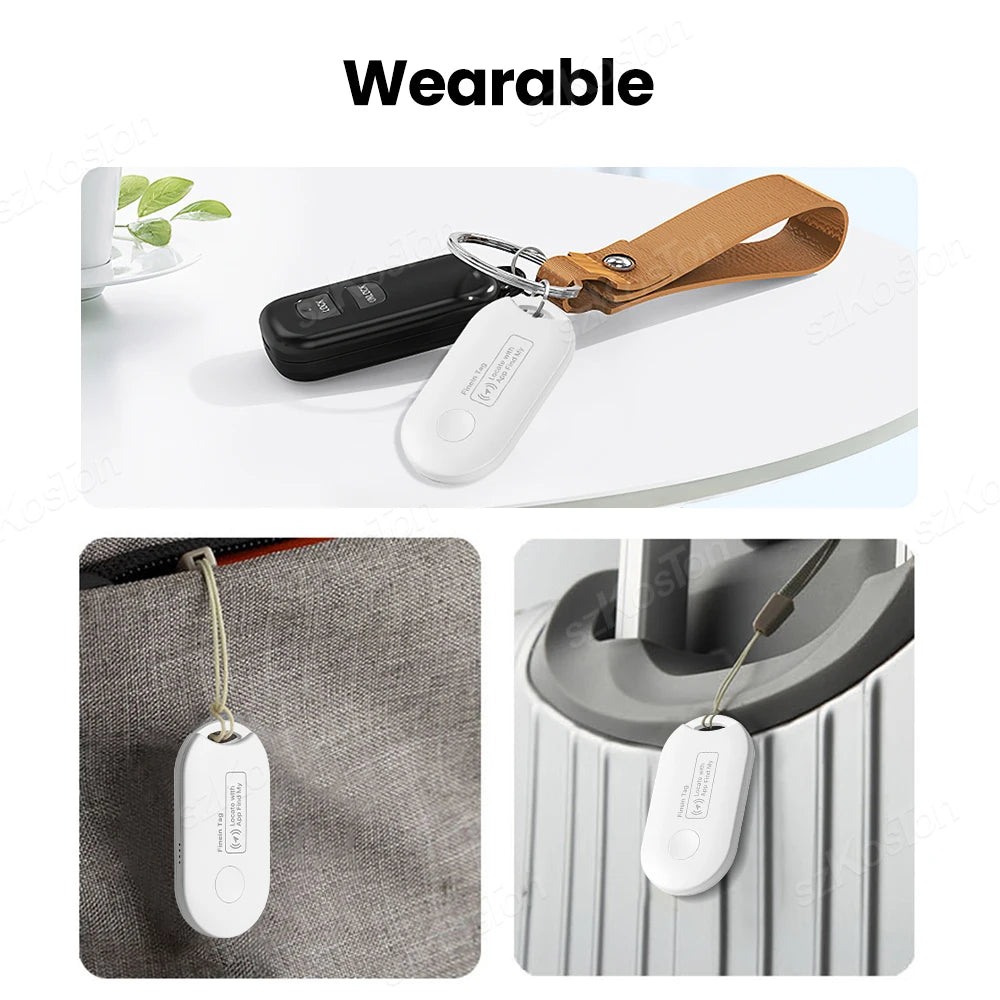 Bluetooth Smart Tag GPS Locator for Luggage & Keys - Apple Find My Compatible (iOS)