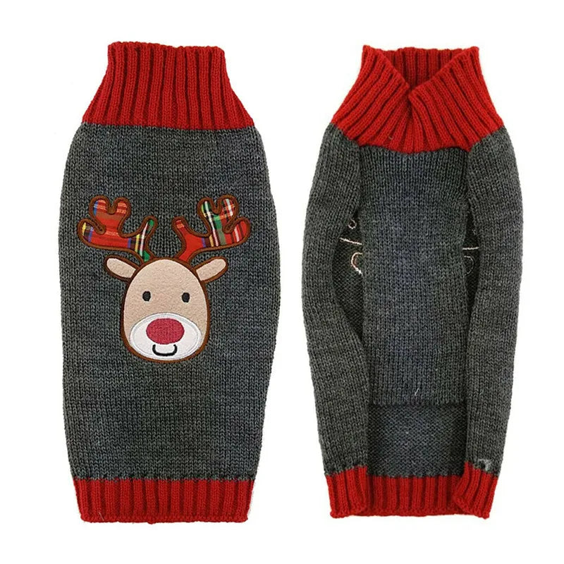 Christmas Winter Sweater for Dogs (Xmas Outfit Coat)