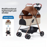 Lightweight Foldable Detachable Basket Pet Stroller Dogs Cats Outdoor Travel Dog Stroller Stroller for Dog Pet