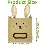 Hanging Hay Feed Bag for Rabbits — Convenient Cage-Mounted Feeder