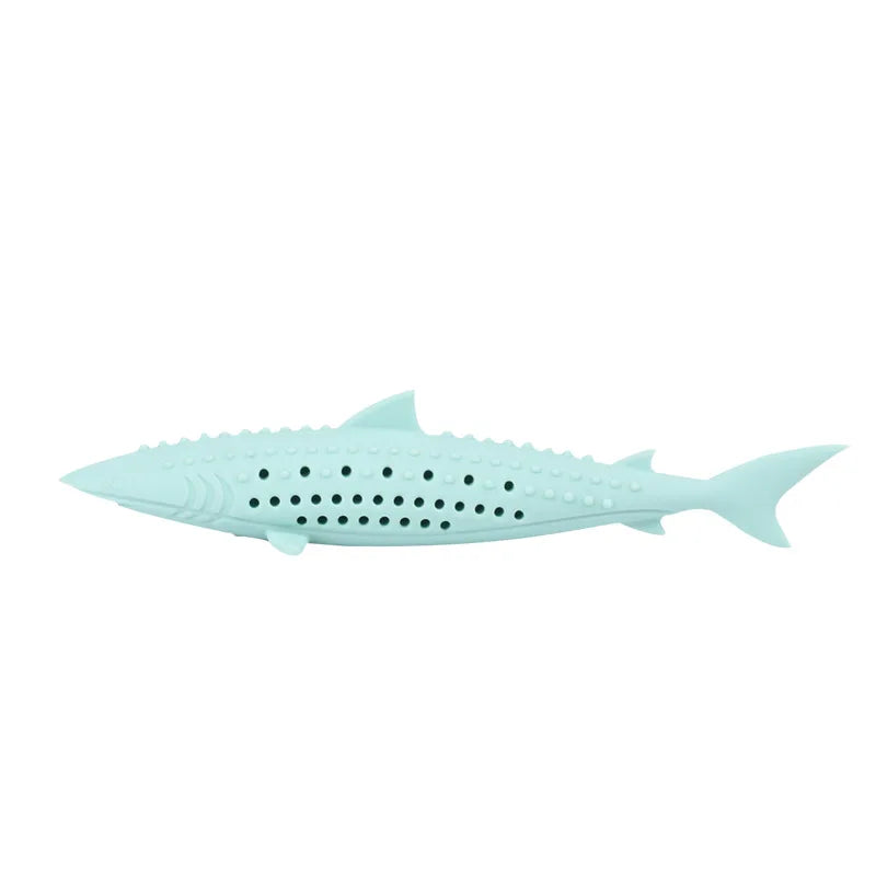 Silicone Shark Catnip Chew Toy — Mint-Infused Bite Stick