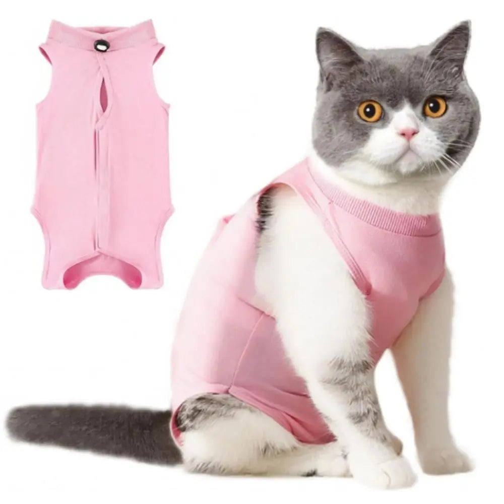 Post-Surgery Recovery Jumpsuit for Cats & Puppies — Soft Anti-Licking Suit