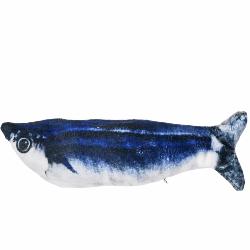 Electric Plush Wagging Fish Cat Toy — 3 Flapping Modes Tap-Activated Motion Sensor (1–3 Pack)
