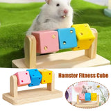 Wooden Fitness Cube — Multi-Faceted Activity Toy for Hamsters