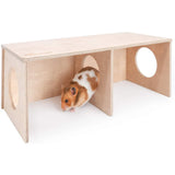 Solid Wood Hideaway House — Natural Hide for Hamsters & Squirrels