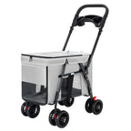 HXL Lightweight Foldable Pet Carrier Stroller for Small Pets