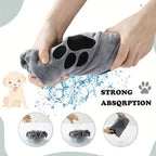 Microfiber Dog & Cat Bath Towel — Embroidered, Super-Absorbent, Two Sizes