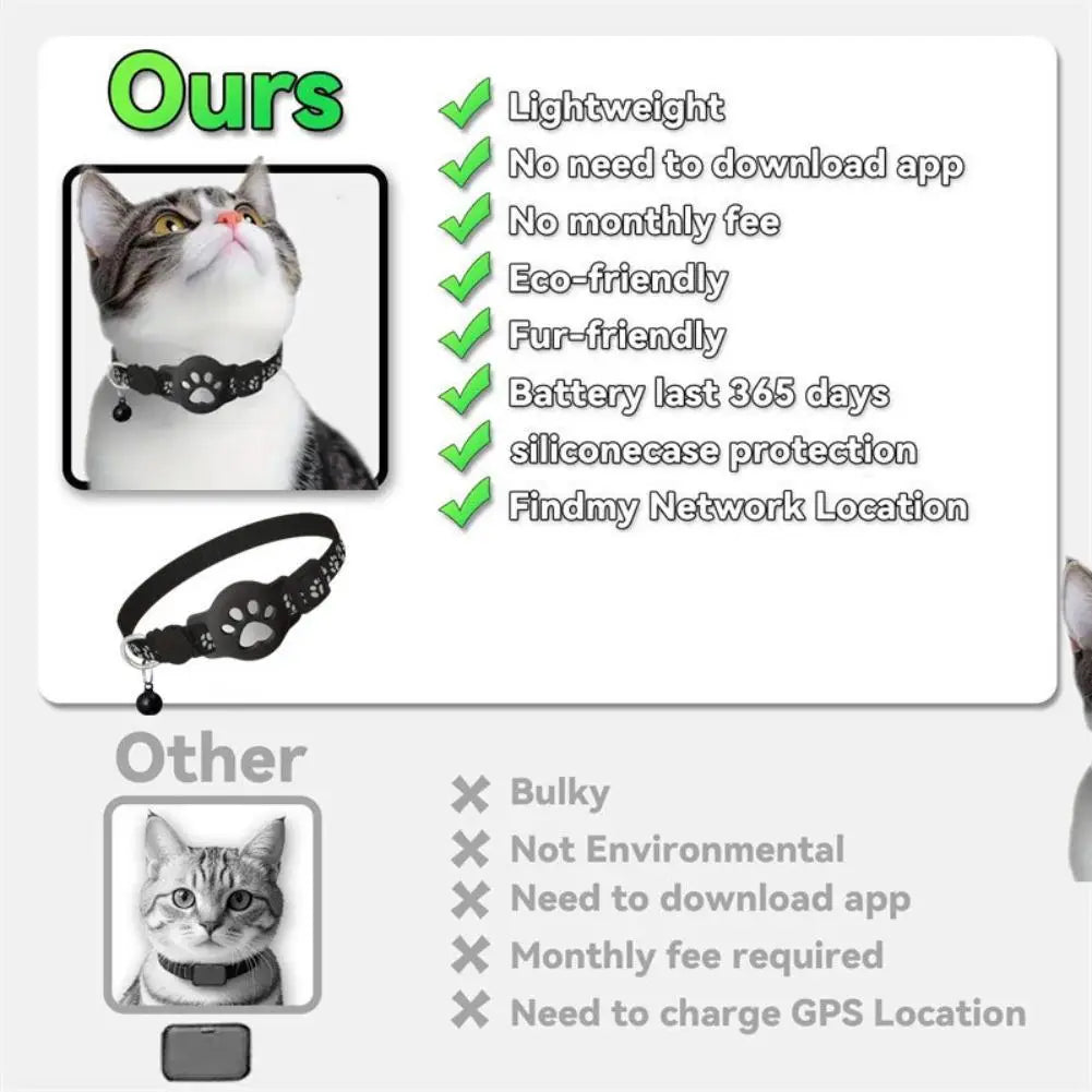 Waterproof Mini GPS Dog Tracker with Movement Alert Collar - Global Locator for Cats & Puppies