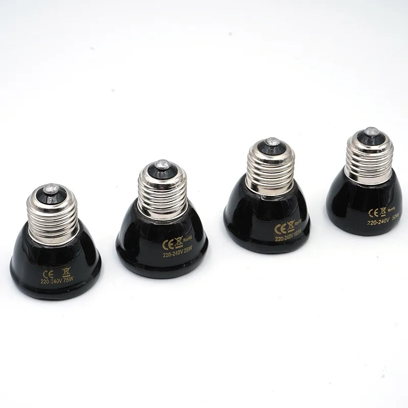 Ceramic Infrared Heat Emitter — 20,000-Hour No-Light Bulb, E27, 25W-100W