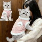 Thickened Winter Cat Vest — Warm Fleece-Lined Coat for Kittens & Small Pets