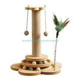 Pendant Cat Scratching Post with Interactive Track — Fun Scratcher for Indoor Cats