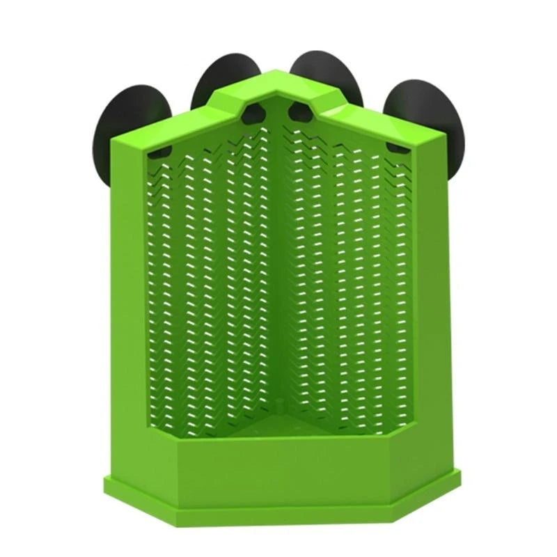 Suction Cup Corner Feeder — Wall-Mounted Feeding Dish for Reptiles