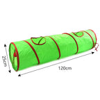Christmas Cat Tunnel Toy — Foldable Crinkle Play Tube