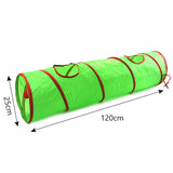 Christmas Cat Tunnel Toy — Foldable Crinkle Play Tube