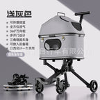 Lightweight Foldable Detachable Cage Pet Stroller for Small Dogs & Cats