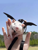 Small Pet Harness & Leash — Adjustable Wing-Style for Hamsters & Rats