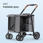4-Wheel Adjustable Washable Waterproof Foldable Pet Stroller