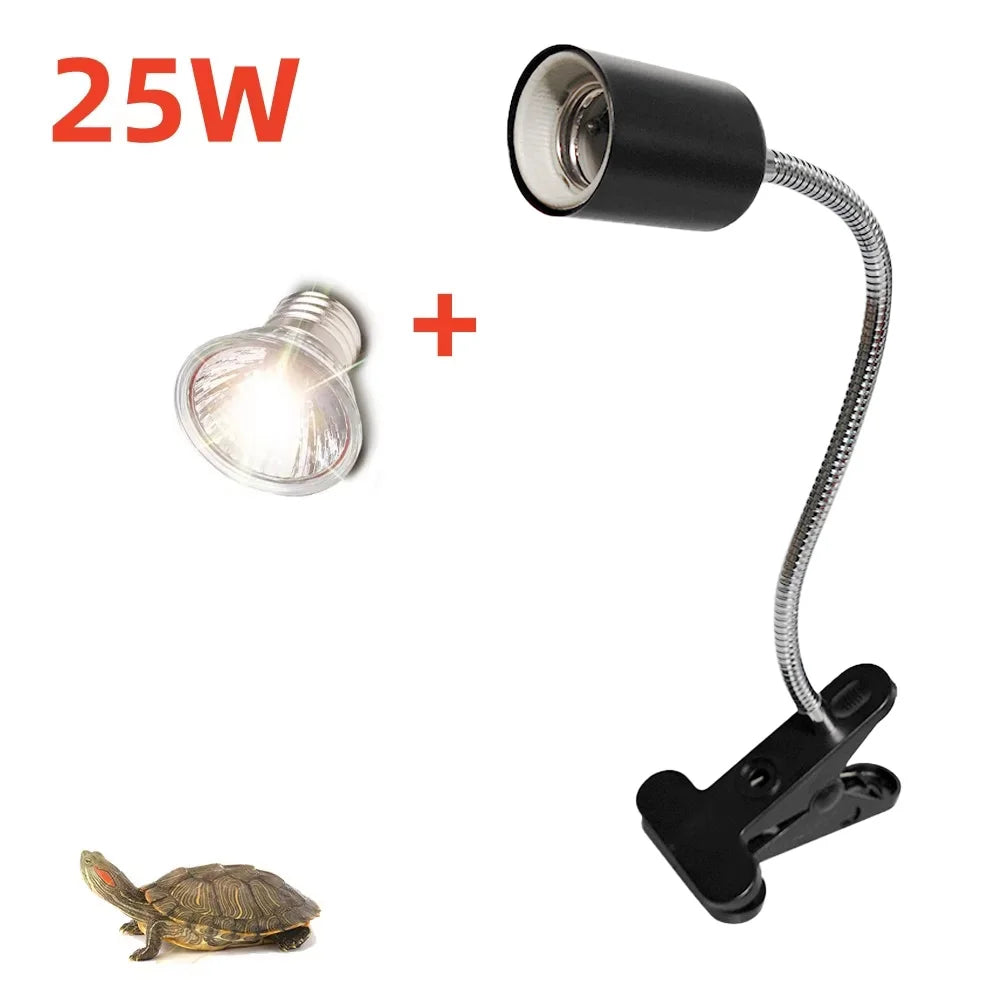UVA Reptile Light Kit — Clip-On E27 Basking Lamp & Stand