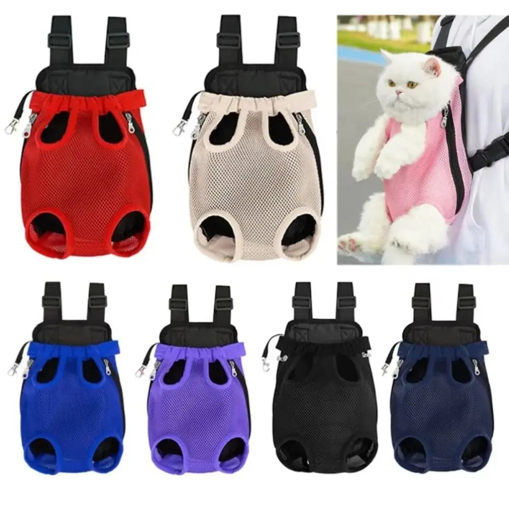 Double-Shoulder Pet Carrier Backpack (Breathable, Adjustable, Dog & Cat)