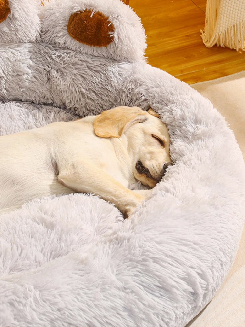 Fluffy Plush Winter Pet Bed Basket