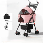 Detachable Lightweight Foldable Pet Cart for Teddy Dogs & Cats — Small Outdoor Going-Out Carrier