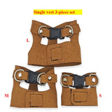 Bearded Dragon Harness & Leash Set — Adjustable Soft Leather Vest