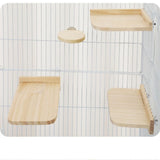 Wooden Cage Platform Set — Climbing Perch for Chinchillas & Small Pets