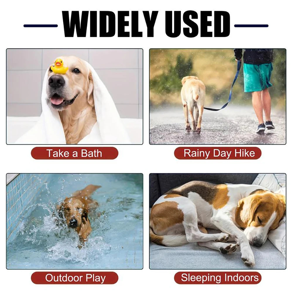 Quick-Drying Dog Bathrobe — Ultra-Absorbent Coral Fleece, Easy On/Off