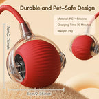 Auto Rolling Ball Cat Toy with Tail — Rechargeable Smart Mouse Teaser
