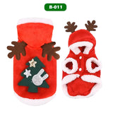 Christmas Reindeer Dog Hoodie (Soft Flannel Warm Clothes)