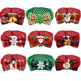 Snowman & Penguin Christmas Bowtie Bulk Pack (50 or 100 Pieces)