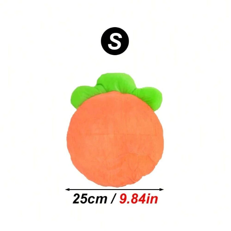 Carrot-Shaped Pet Sleeping Mat — Soft Breathable Bed for Small Animals
