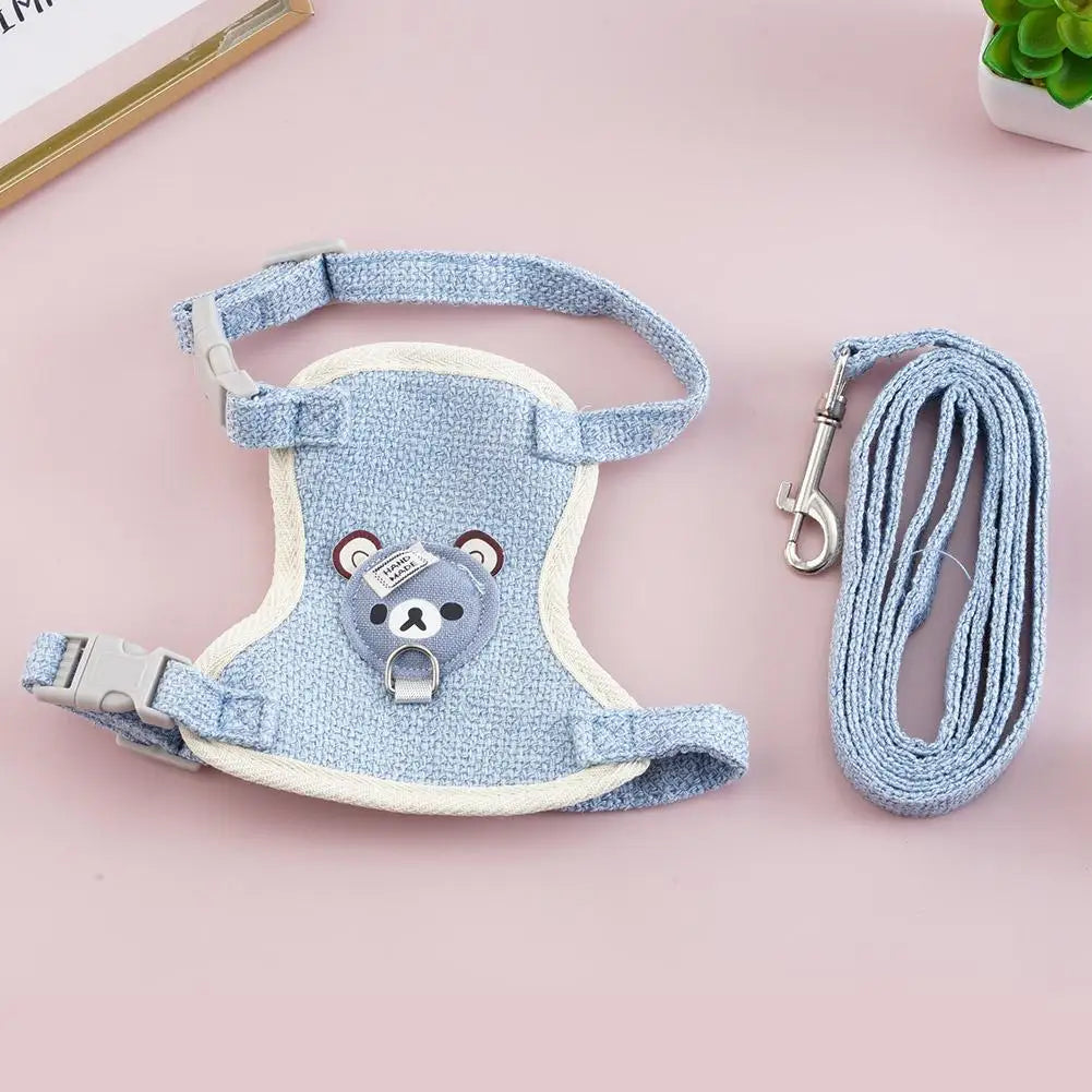 Bunny-Style Cat Harness & Leash Set — Escape-Proof Vest for Outdoor Walking