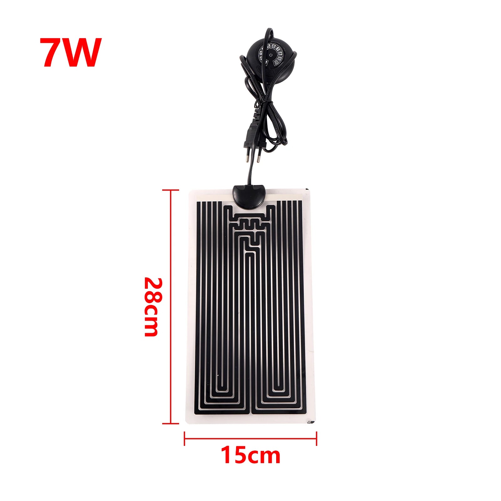Adjustable Graphene Reptile Heat Mat — 10-Level Thermostat, 5W–45W