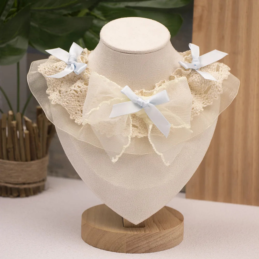 Lace Bow Pet Scarf