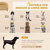 Pearl Design Pet Sofa with Solid Wood Legs, Coffee Brown