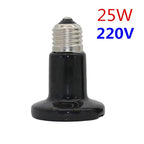 Ceramic No-Light Heat Lamp for Reptiles — E27, 25W-100W, 110V/220V