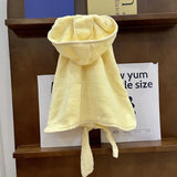 Hooded Dog Bath Robe — Super-Absorbent Cotton Towel for After Bath & Swim