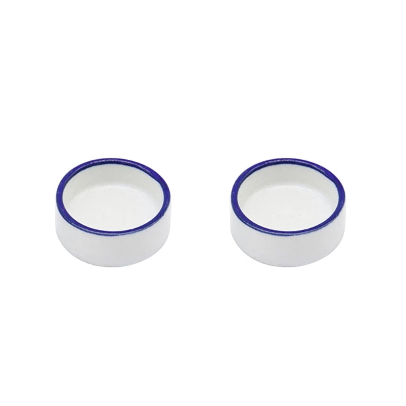 Mini Ceramic Reptile Water & Food Bowl — Set of 2 for Spiders, Geckos & Tortoises