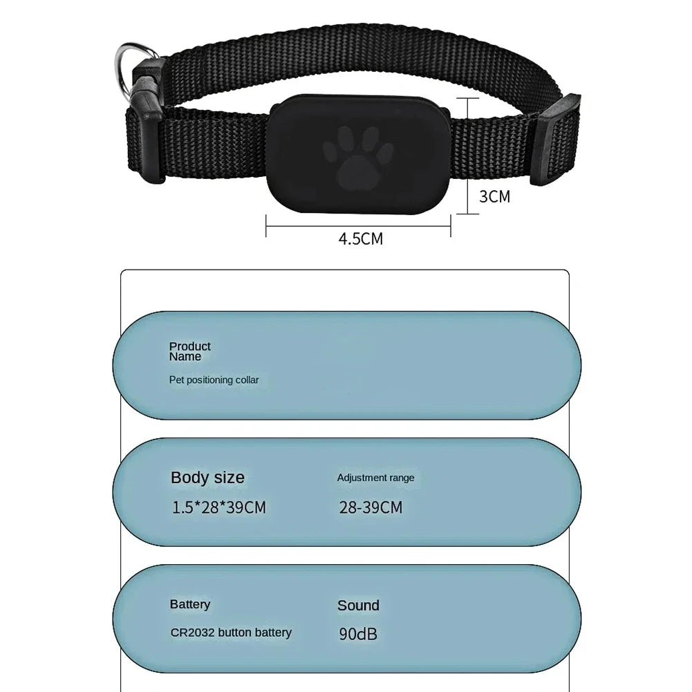 Waterproof Mini GPS Tracker for Cats & Puppies - Remote Global Anti-Loss Locator