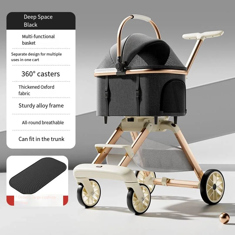 One-Click Fold Universal Lightweight Cat & Baby Stroller — 2026 Model