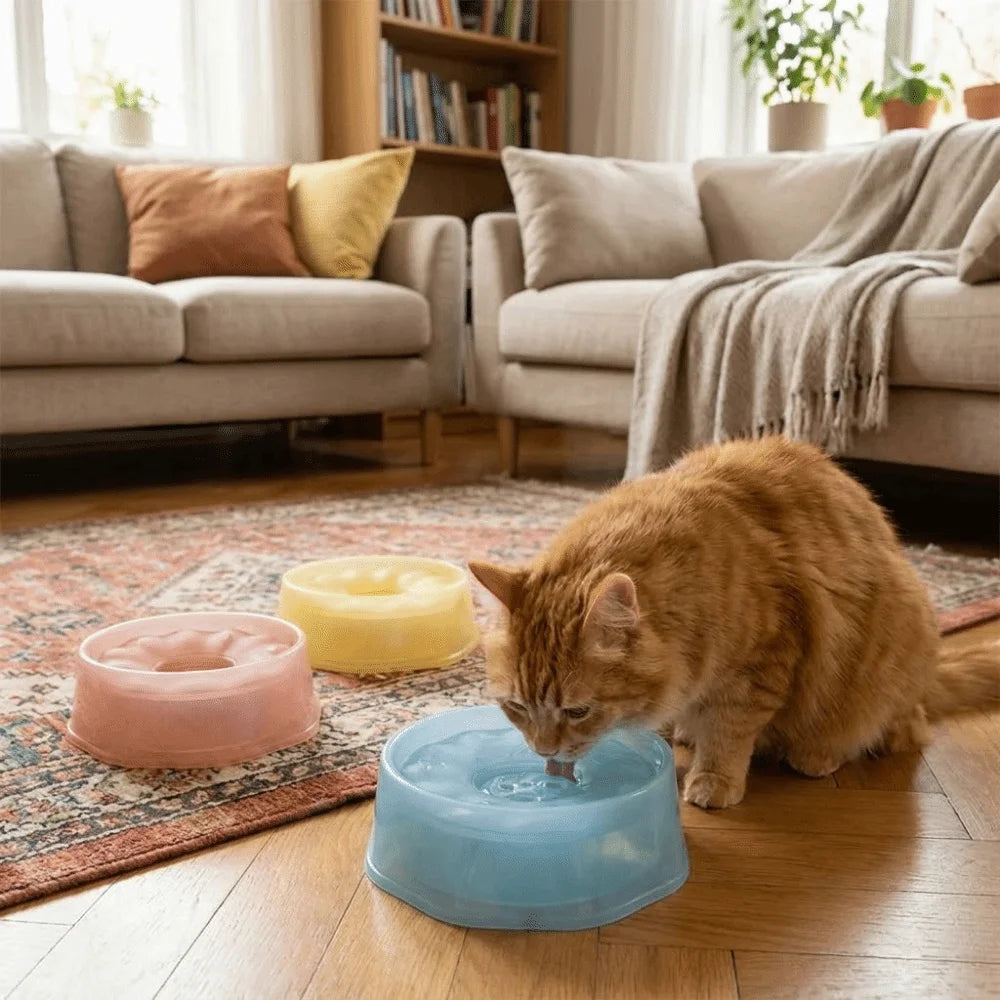 Anti-Splash Floating Dog Water Bowl (Large Capacity, Spill-Proof)