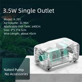 Ultra-Silent Aquarium Air Pump (Low Noise, Adjustable Flow, Multi-Outlet)