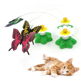 Electric Rotating Butterfly & Hummingbird Wand — Automatic Flying Cat Toy