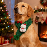 Pet Christmas Knitted Scarf (Snowman, Elk & Santa Designs)