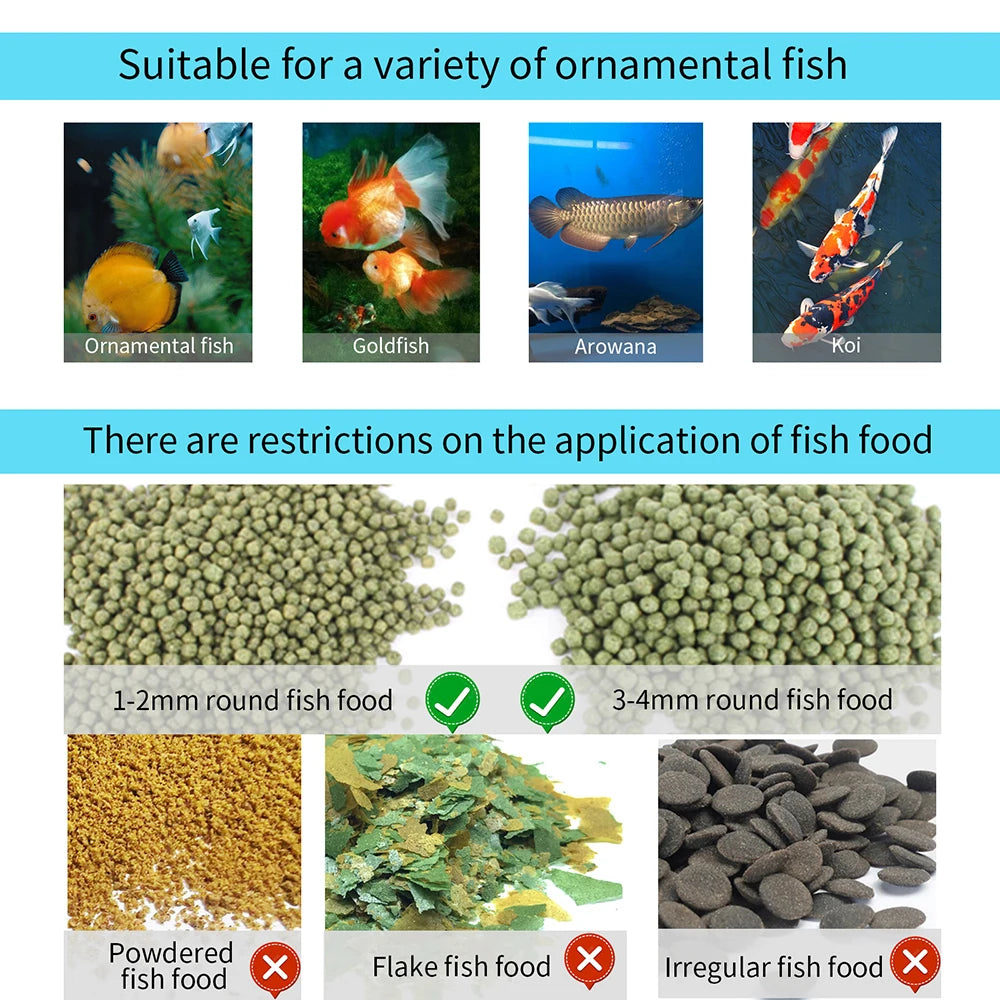 Smart WiFi Auto Fish Feeder with App Control LCD Display 100ml