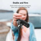 Dual-Pack AirTag Holders with Keychain & Wire Cable